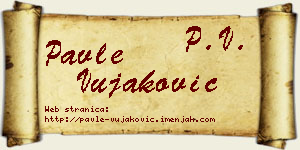 Pavle Vujaković vizit kartica